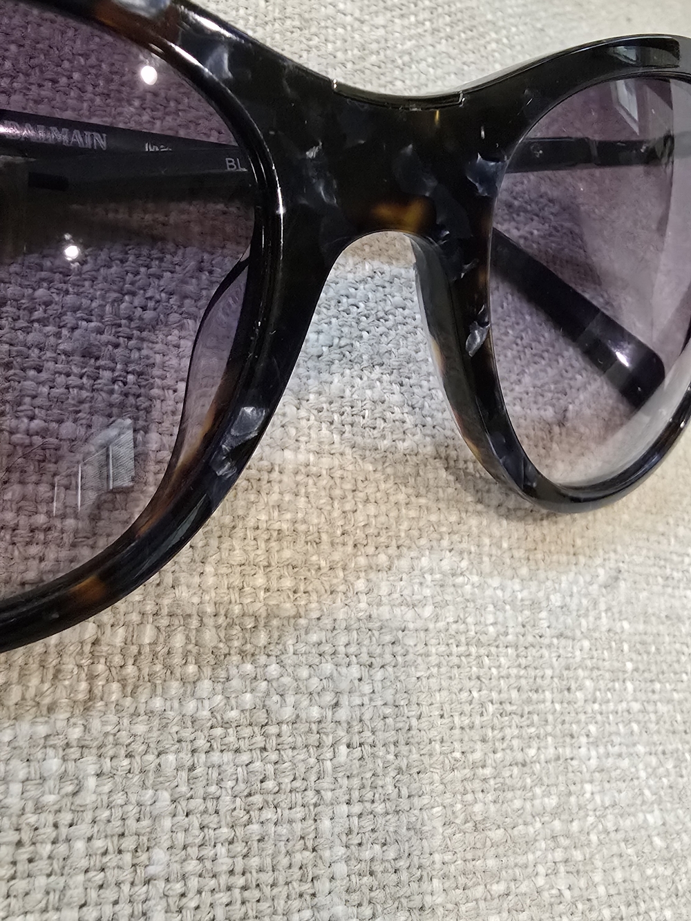 ✨Balmain Tortoiseshell Cat-Eye Sunglasses with Gradient Lenses , Excellent - Picture 9 of 11